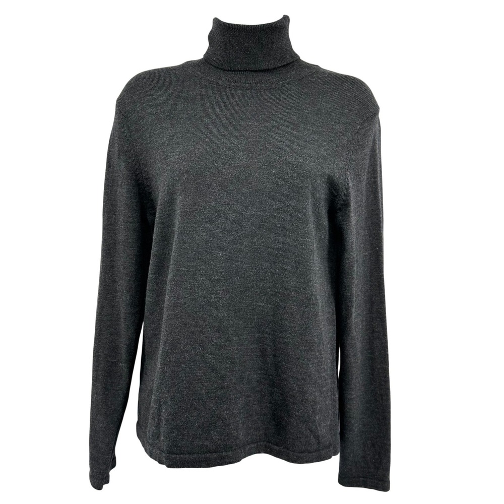Classiques Entier Merino Wool Turtleneck Sweater Minimalist Capsule Womens M